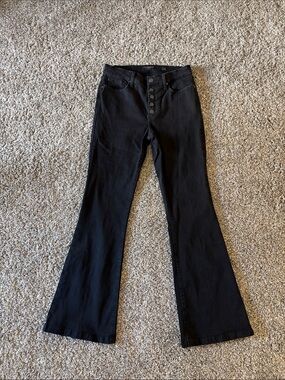 Lucky Brand Black Button-Fly High-Rise Jeans